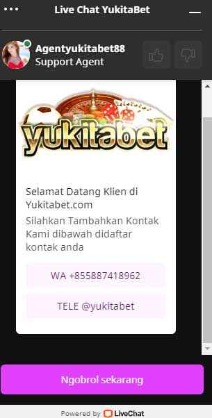 Livechat Raja Casino Online Yukitabet 